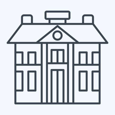 İkon Kışlası. Askeri sembolle ilgili. Sıra tarzı. Basit dizayn edilebilir. Basit resimleme