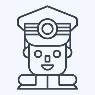 Simge Komutanı. Askeri sembolle ilgili. Sıra tarzı. Basit dizayn edilebilir. Basit resimleme