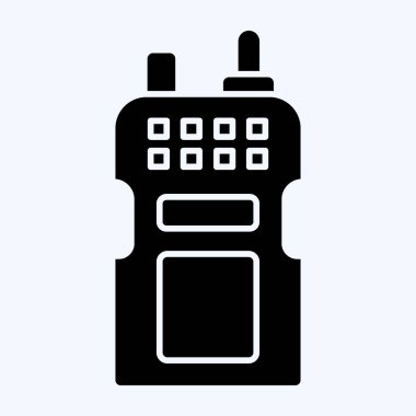 Simge Telsizi. Askeri sembolle ilgili. Kabartma tarzı. Basit dizayn edilebilir. Basit resimleme