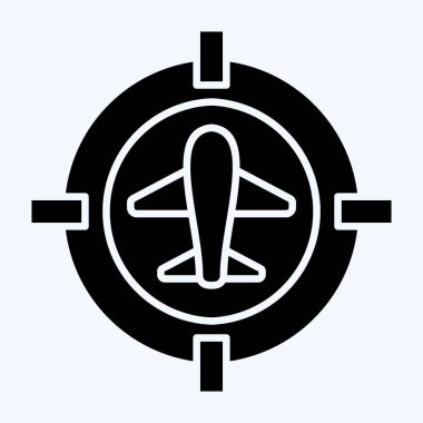 Simge Hedef Konumu. Askeri sembolle ilgili. Kabartma tarzı. Basit dizayn edilebilir. Basit resimleme