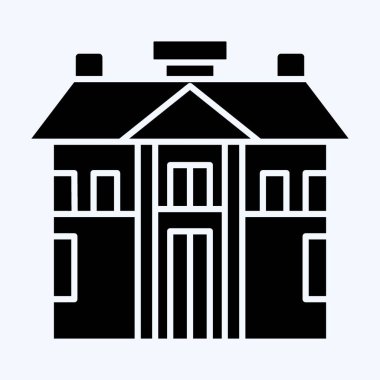 İkon Kışlası. Askeri sembolle ilgili. Kabartma tarzı. Basit dizayn edilebilir. Basit resimleme