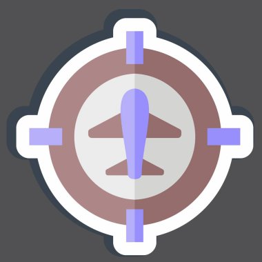 Çıkartma Hedef Konumu. Askeri sembolle ilgili. Basit dizayn edilebilir. Basit resimleme