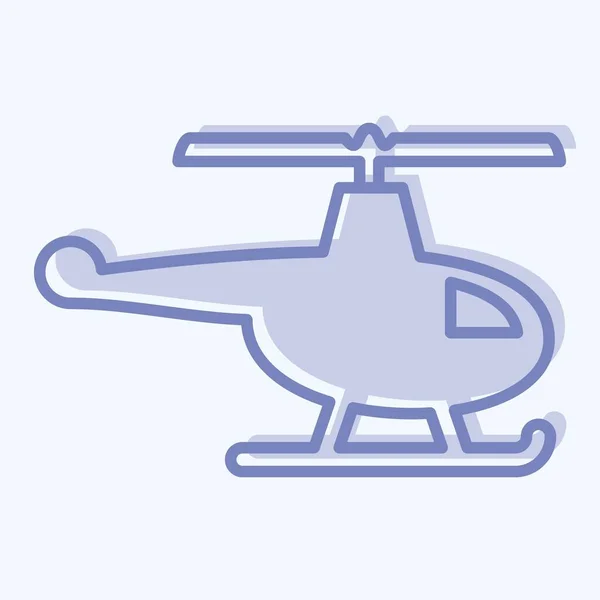 Icon Helicopter 그것은 기호와 있습니다 스타일 설계가 완성되었다 — 스톡 벡터