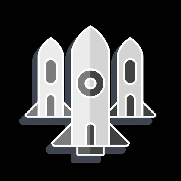 Ikone Nuklear Mit Militärischem Symbol Verwandt Hochglanzstil Einfaches Design Editierbar — Stockvektor