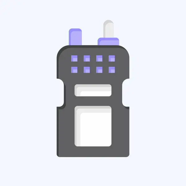 Icon Walkie Talkie Související Vojenským Symbolem Plochý Styl Jednoduchý Design — Stockový vektor