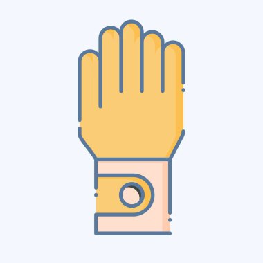 Simge eldivenleri. Golf sembolüyle ilgili. Karalama stili. Basit dizayn edilebilir. Basit resimleme