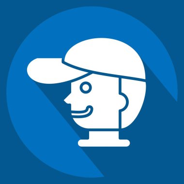 Simge kaptanı. Golf sembolüyle ilgili. Uzun gölge tarzı. Basit dizayn edilebilir. Basit resimleme