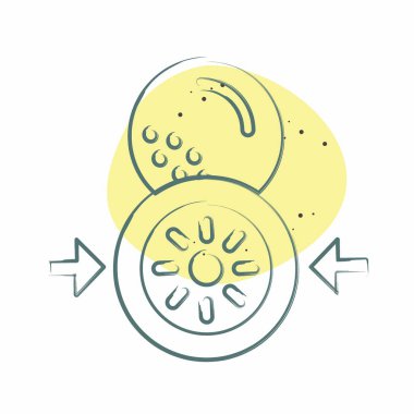 Simge İşaretleyici. Golf sembolüyle ilgili. Renkli Leke Biçimi. Basit dizayn edilebilir. Basit resimleme