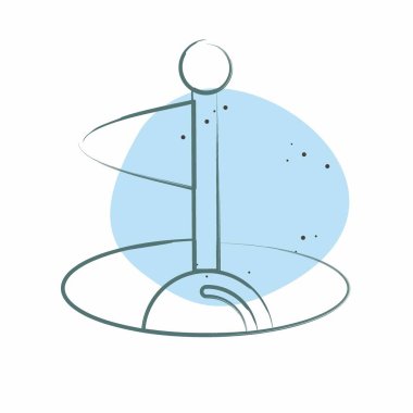 Simge Deliği. Golf sembolüyle ilgili. Renkli Leke Biçimi. Basit dizayn edilebilir. Basit resimleme