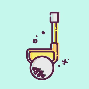 Simge demiri. Golf sembolüyle ilgili. MBE tarzı. Basit dizayn edilebilir. Basit resimleme