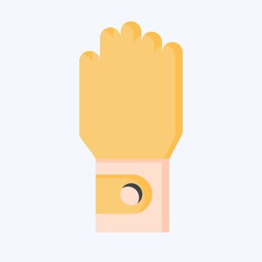 Simge eldivenleri. Golf sembolüyle ilgili. Düz stil. Basit dizayn edilebilir. Basit resimleme