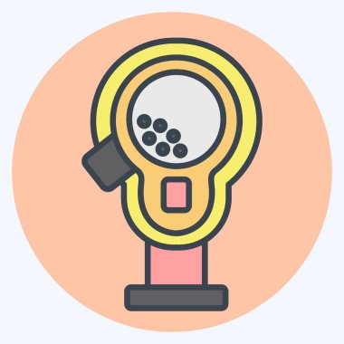 Simge Kulübü Baş Kapakları. Golf sembolüyle ilgili. renk arkadaşı stili. Basit dizayn edilebilir. Basit resimleme