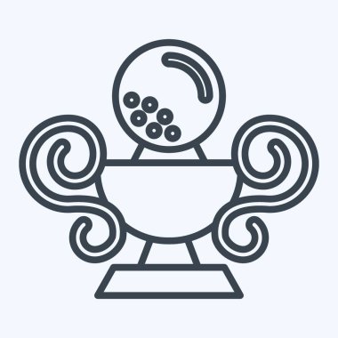 Simge Kupası. Golf sembolüyle ilgili. Sıra tarzı. Basit dizayn edilebilir. Basit resimleme