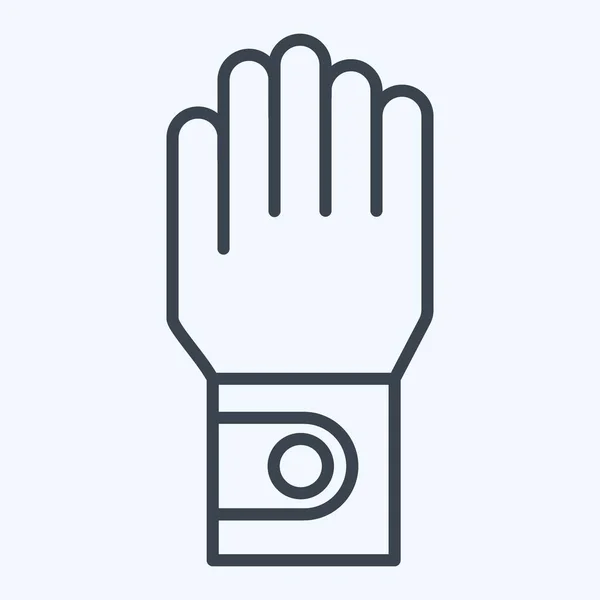 Icon Gloves 与高尔夫符号有关 线条风格 简单的设计可以编辑 简单的例子 — 图库矢量图片