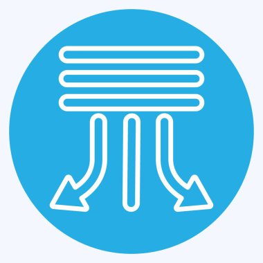 Simge salıncağı. Klima sembolüyle ilgili. Mavi gözlü. Basit dizayn edilebilir. Basit resimleme