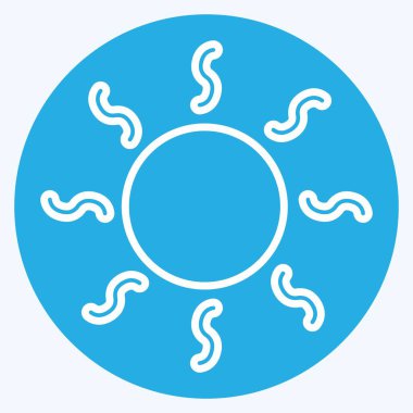 Simge ısıtma. Klima sembolüyle ilgili. Mavi gözlü. Basit dizayn edilebilir. Basit resimleme