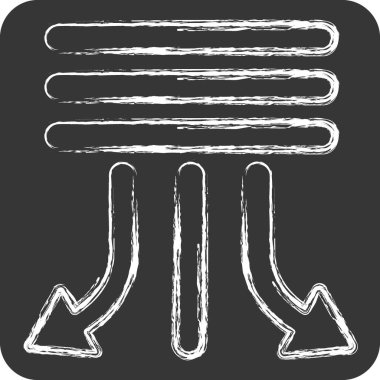 Simge salıncağı. Klima sembolüyle ilgili. Tebeşir stili. Basit dizayn edilebilir. Basit resimleme