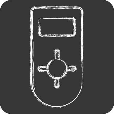 Klima sembolüyle ilgili Simge Uzaktan Kumanda 2. Tebeşir stili. Basit dizayn edilebilir. Basit resimleme