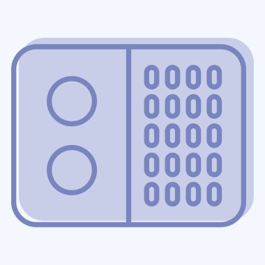 Simge Paneli. Klima sembolüyle ilgili. İki ton stili. Basit dizayn edilebilir. Basit resimleme