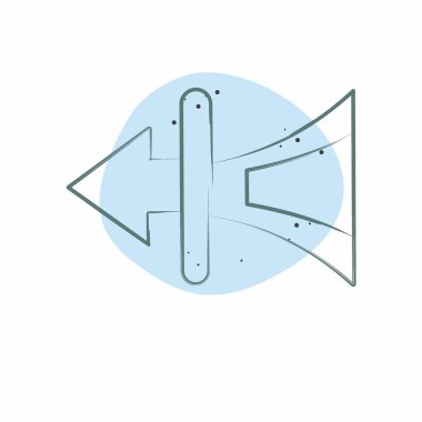 Simge Saf Ruh hali. Klima sembolüyle ilgili. Renkli Leke Biçimi. Basit dizayn edilebilir. Basit resimleme