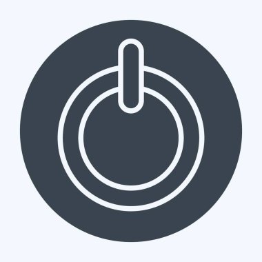 Simge Güç Düğmesi. Klima sembolüyle ilgili. Kabartma tarzı. Basit dizayn edilebilir. Basit resimleme