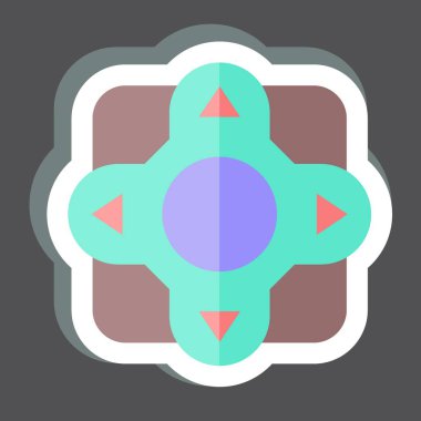 Çıkartma Uzaktan Kontrolü. Klima sembolüyle ilgili. Basit dizayn edilebilir. Basit resimleme