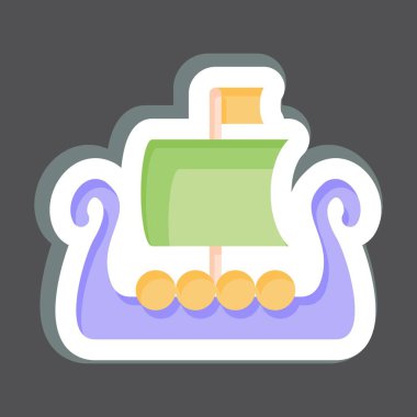 Çıkartma Teknesi. Kelt sembolüyle ilgili. Basit dizayn edilebilir. Basit resimleme