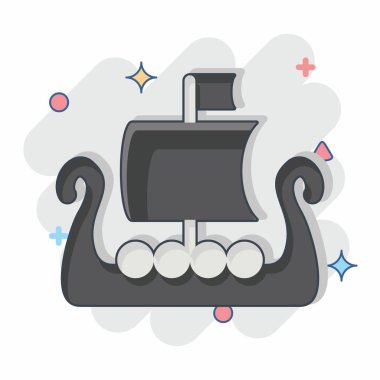 Simge Teknesi. Kelt sembolüyle ilgili. Çizgi roman. Basit dizayn edilebilir. Basit resimleme