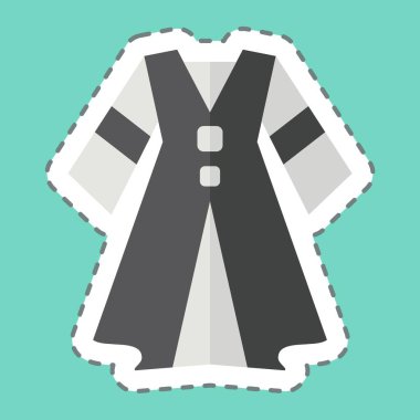 Etiket çizgisi. Elbise kesimi. Kelt sembolüyle ilgili. Basit dizayn edilebilir. Basit resimleme