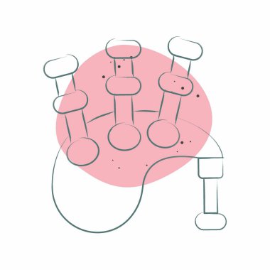 Simge gaydaları. Kelt sembolüyle ilgili. Renkli Leke Biçimi. Basit dizayn edilebilir. Basit resimleme