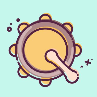 Icon Bodhran. Kelt sembolüyle ilgili. MBE tarzı. Basit dizayn edilebilir. Basit resimleme