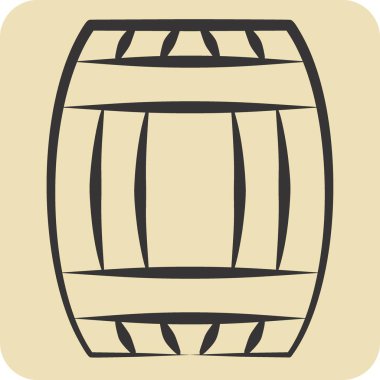 Icon Fıçısı. Kelt sembolüyle ilgili. El çizimi tarzı. Basit dizayn edilebilir. Basit resimleme