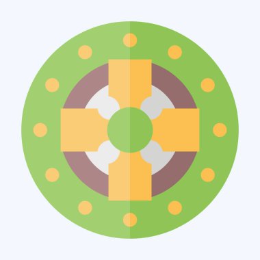 Simge Sikkesi. Kelt sembolüyle ilgili. Düz stil. Basit dizayn edilebilir. Basit resimleme