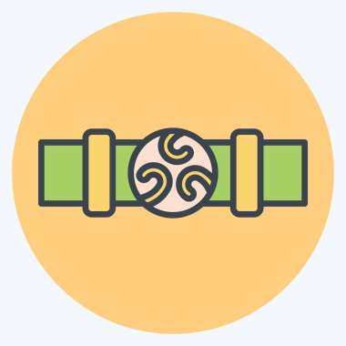 Simge kuşağı. Kelt sembolüyle ilgili. renk arkadaşı stili. Basit dizayn edilebilir. Basit resimleme