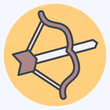 Simge okçuluğu. Kelt sembolüyle ilgili. renk arkadaşı stili. Basit dizayn edilebilir. Basit resimleme