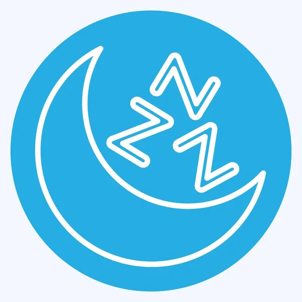 Icon Sleep Mood Zusammenhang Mit Klimaanlage Symbol Blaue Augen Einfaches — Stockvektor