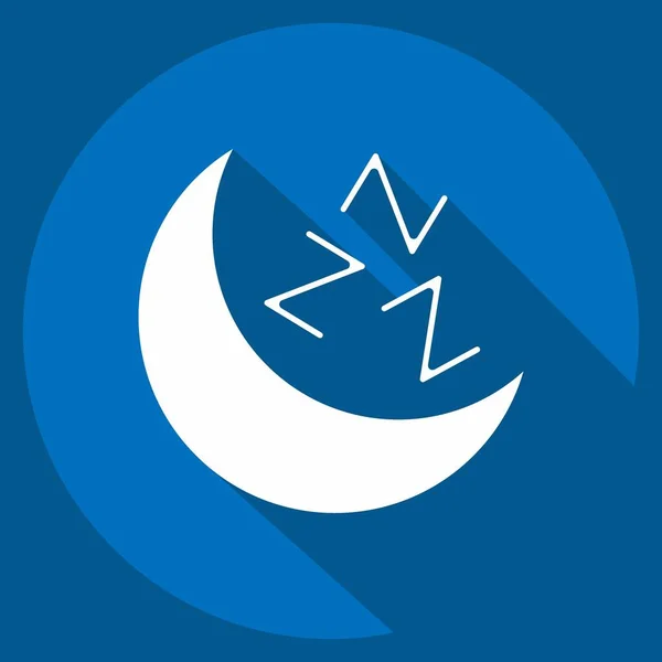 Icon Sleep Mood Relacionado Com Símbolo Condicionado Estilo Sombra Longa —  Vetores de Stock