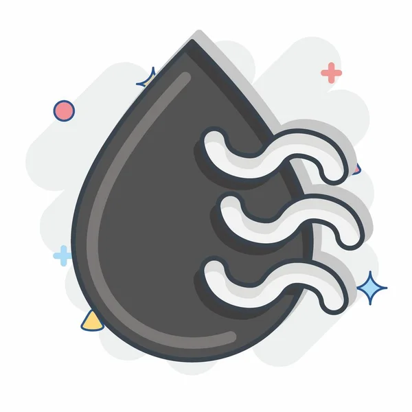 Icon Στεγνό Σχέση Σύμβολο Κλιματισμού Κωμικό Στυλ Απλό Σχεδιασμό Επεξεργάσιμο — Διανυσματικό Αρχείο
