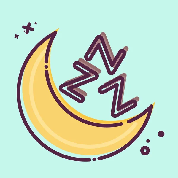Icon Sleep Mood Relacionado Com Símbolo Condicionado Estilo Mbe Design — Vetor de Stock