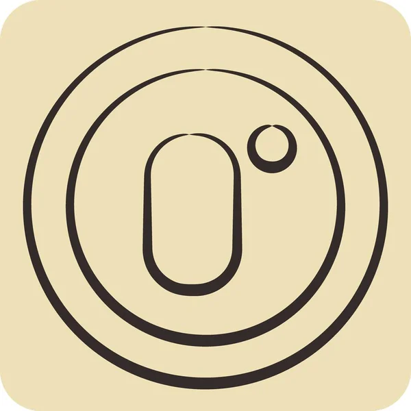 Icon Zero Point Zusammenhang Mit Klimaanlage Symbol Handgezeichneten Stil Einfaches — Stockvektor