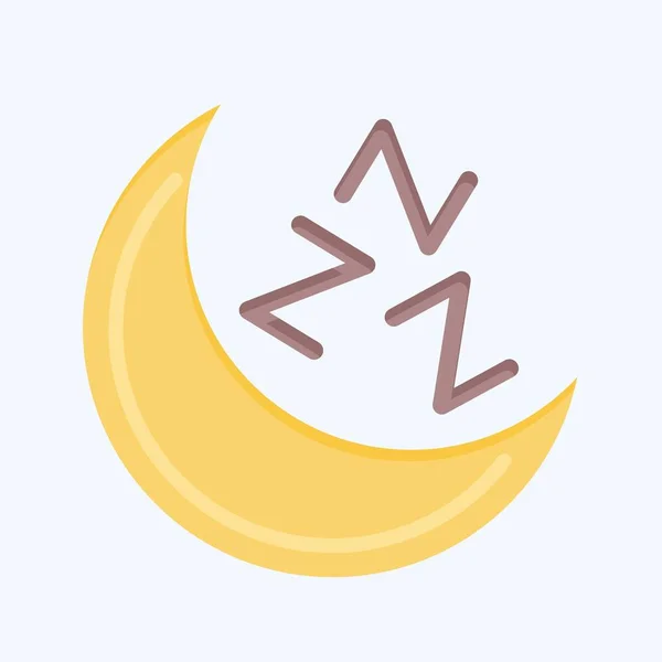 Icon Sleep Mood Related Air Conditioning Symbol Flat Style Simple — Stock Vector