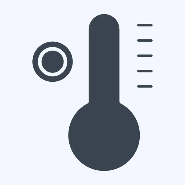 Symboltemperatur Zusammenhang Mit Klimaanlage Symbol Glyphen Stil Einfaches Design Editierbar — Stockvektor
