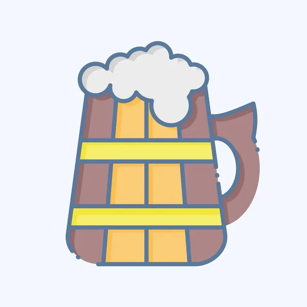 Cerveja Ícone Relacionado Com Símbolo Celta Estilo Doodle Design Simples — Vetor de Stock