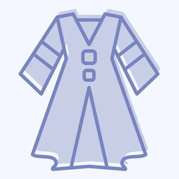 Icon Dress Související Keltským Symbolem Dvoubarevný Styl Jednoduchý Design Upravitelný — Stockový vektor