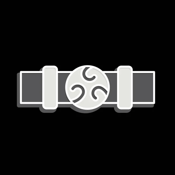 Cinturón Iconos Relacionado Con Símbolo Celta Estilo Brillante Diseño Simple — Archivo Imágenes Vectoriales