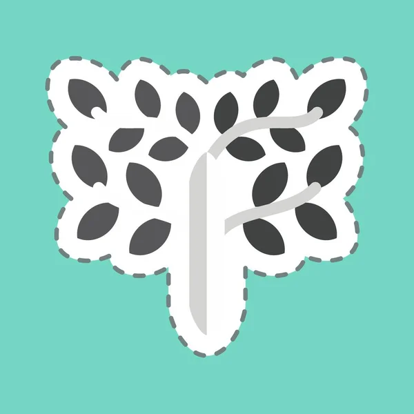 Sticker Lijn Doorgesneden Keltisch Gerelateerd Aan Keltisch Symbool Eenvoudig Ontwerp — Stockvector