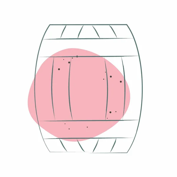 Icon Barrel Související Keltským Symbolem Styl Barevné Skvrny Jednoduchý Design — Stockový vektor