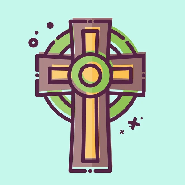 Icon Cross Relacionado Con Símbolo Celta Estilo Mbe Diseño Simple — Archivo Imágenes Vectoriales