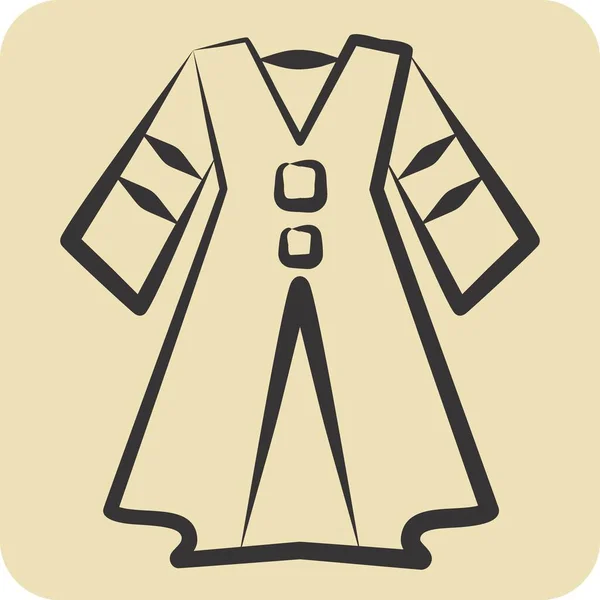 Vestito Iconico Legati Simbolo Celtico Stile Disegnato Mano Design Semplice — Vettoriale Stock