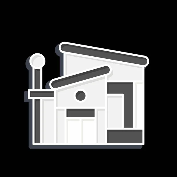 Εικονίδιο Μπανγκαλόου Σχετικά Σύμβολο Υποδοχής Γυαλιστερό Στυλ Απλό Σχεδιασμό Επεξεργάσιμο — Διανυσματικό Αρχείο
